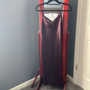 Lulus dark red silk slip dress